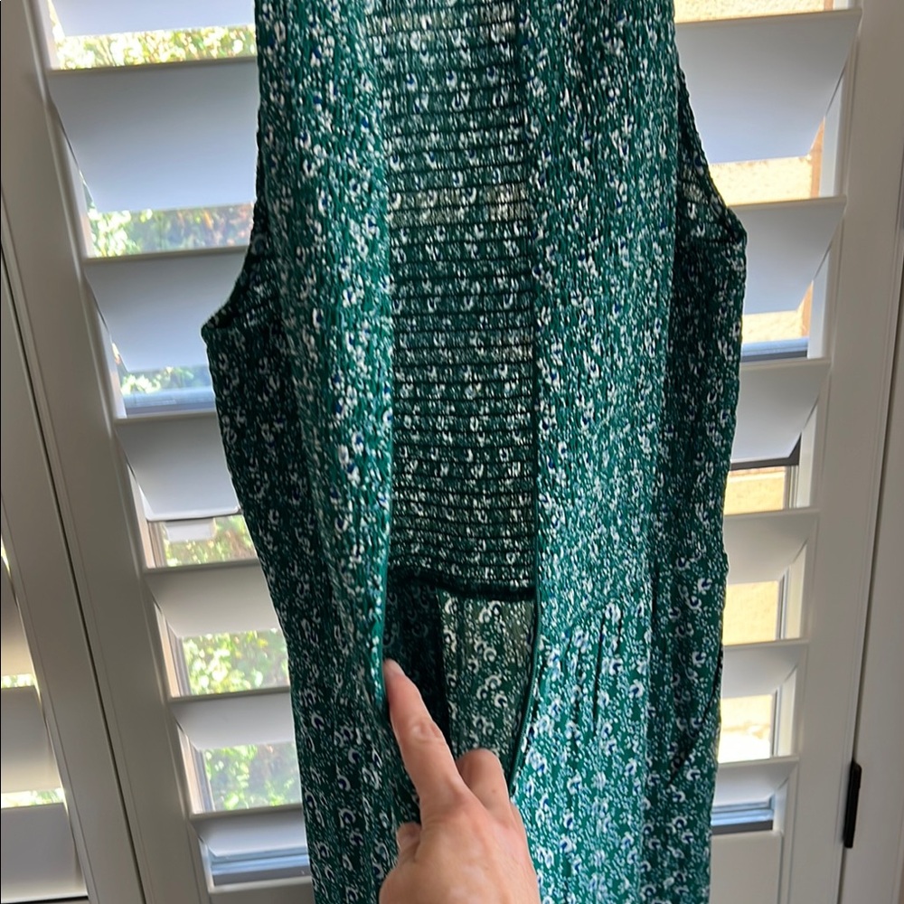 LOFT Green, Blue and White Sleeveless Romper - Picture 10 of 10